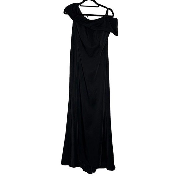 NWOT La Femme Stunning Off The Shoulder Evening Gown Women's Black Size 10 - Picture 2 of 5